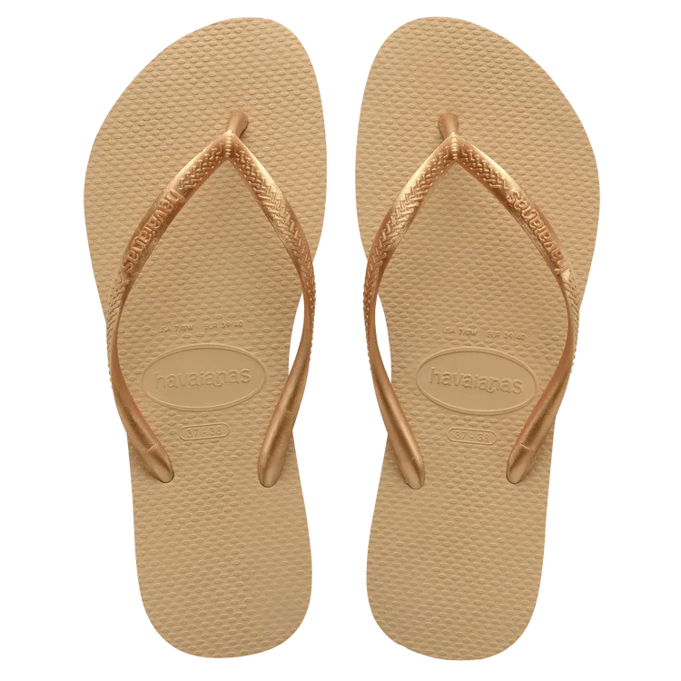 Slim Flip Flops Golden