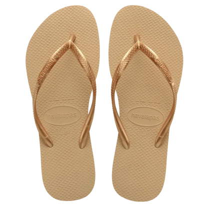 Slim Flip Flops Golden