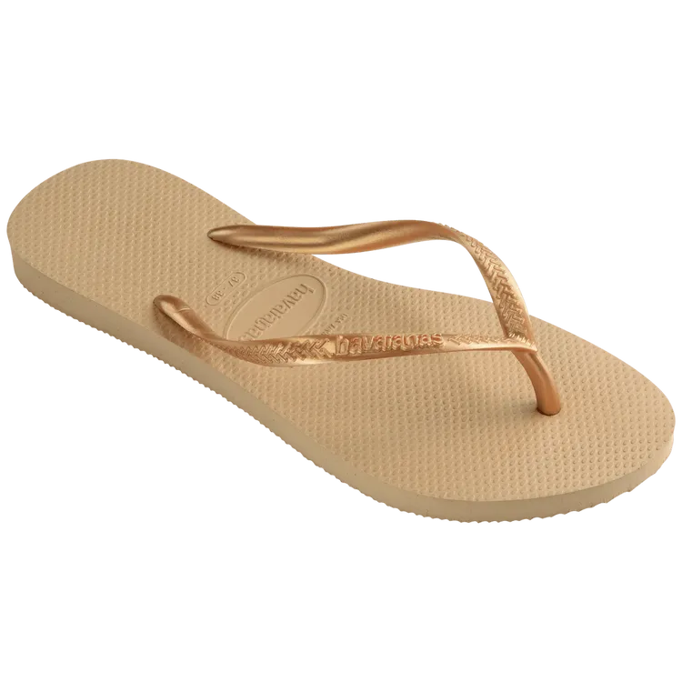 Slim Flip Flops Golden