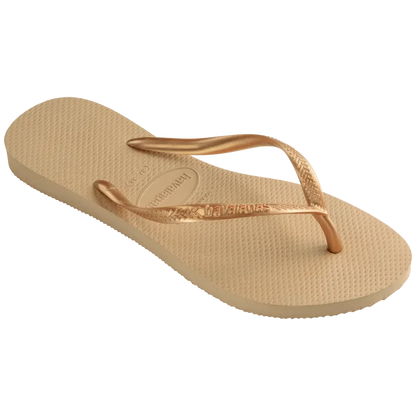 Slim Flip Flops Golden