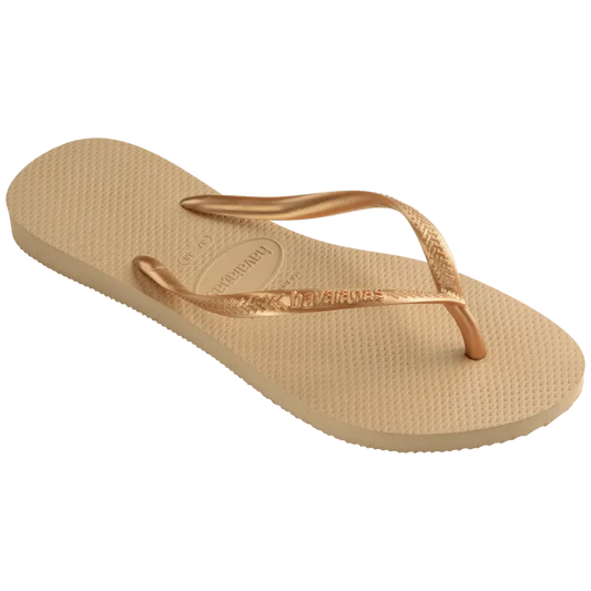 Slim Flip Flops Golden