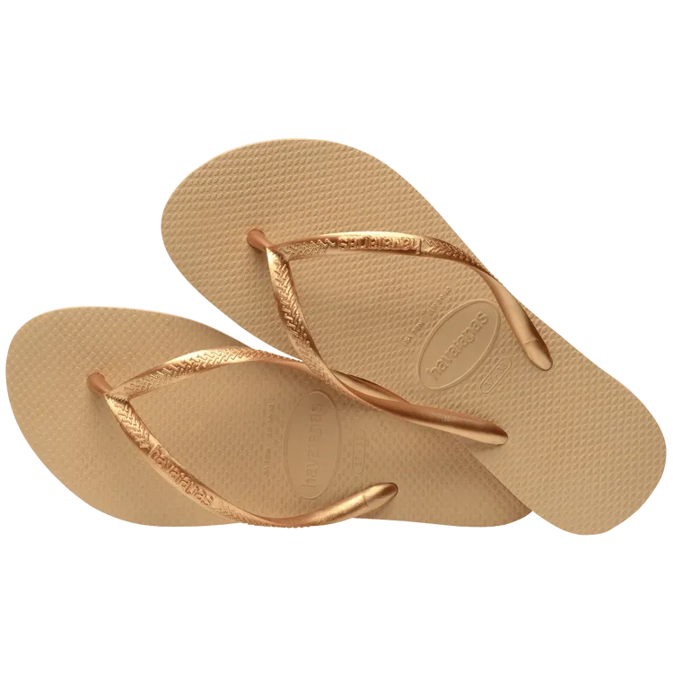 Slim Flip Flops Golden