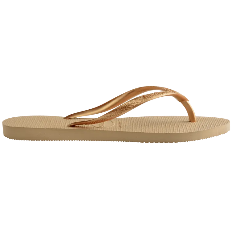 Slim Flip Flops Golden